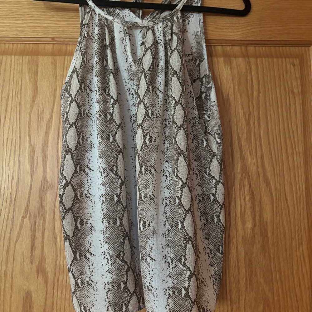 Papermoon Snake Print Tank Top - Black and White